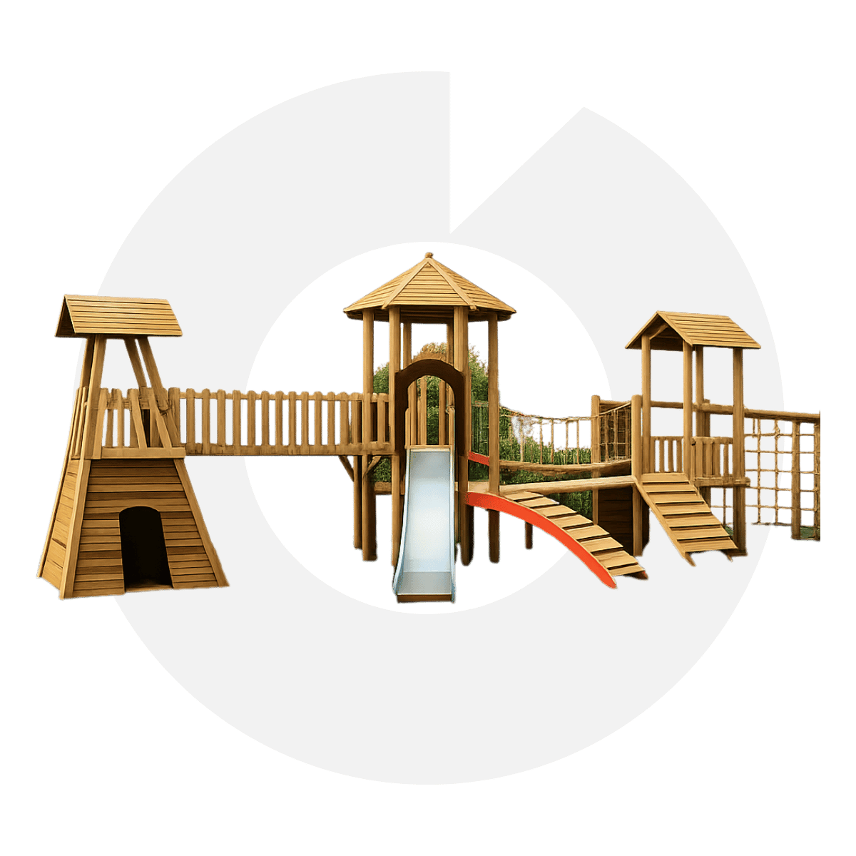 Ahşap Oyun Parkı 2 ile çocuklara güvenli ve doğal oyun alanları kurun. Okul, site ve AVM'ler için dayanıklı park setini hemen keşfedin.