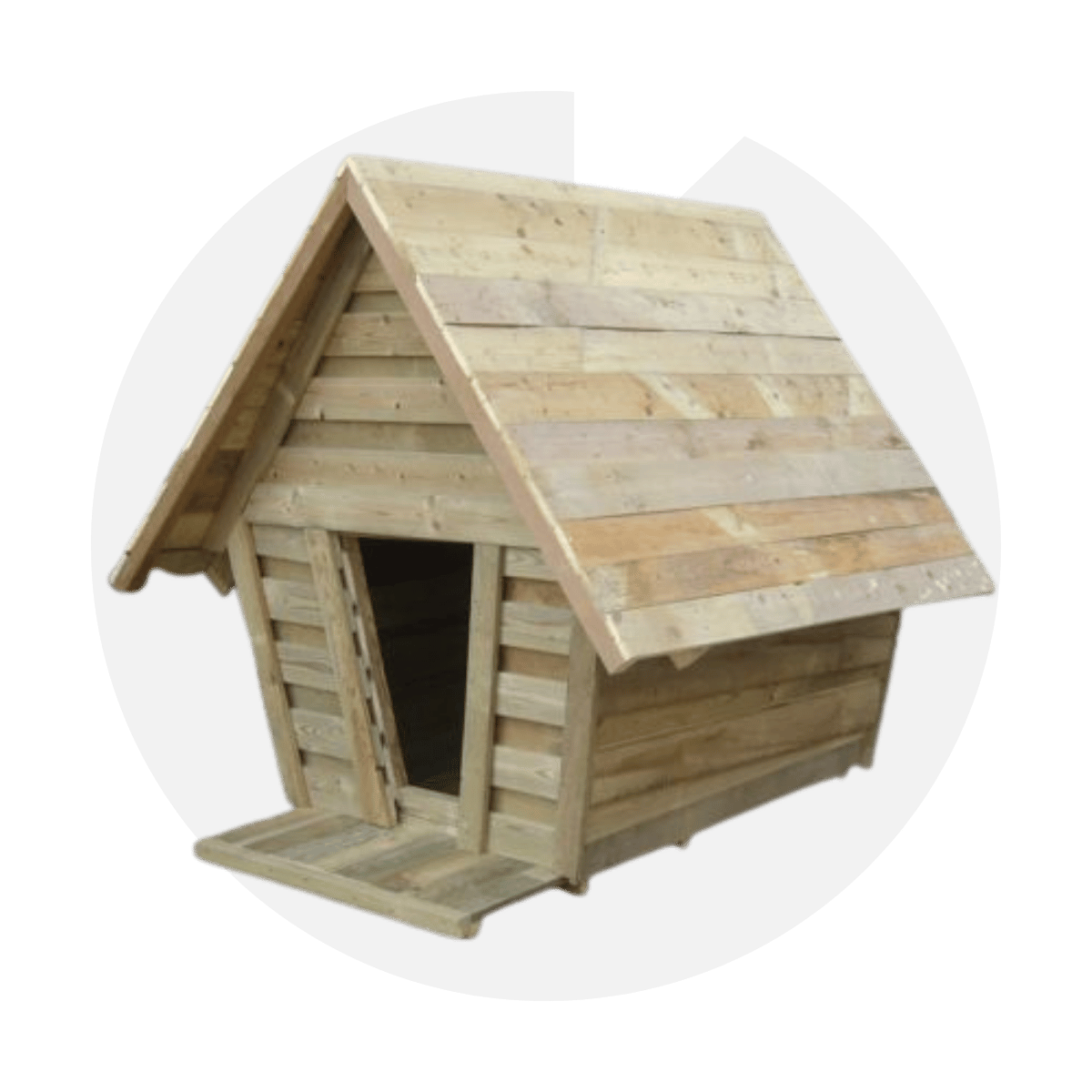 Küçük  Çatılı Köpek Kulübesi