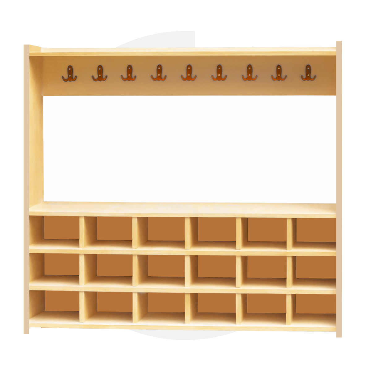 Klasik Portmanto ile anaokulu girişlerine düzen katın! 18 kişilik kapasitesi ve 18 mm sunta lam yapısıyla dayanıklı portmanto modelini hemen keşfedin.