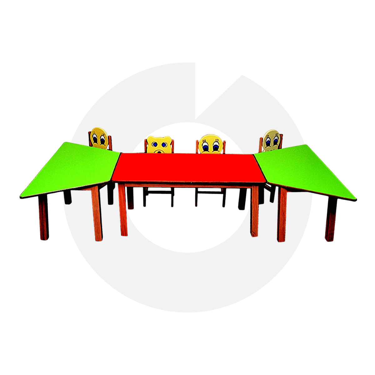 Paralel Trapez Masa Grubu ile sınıflara düzen getirin! 3 parçalı, kayın ağacı ayaklı ve 18 mm MDF LAM tablalı sağlam anaokulu masasını hemen inceleyin.