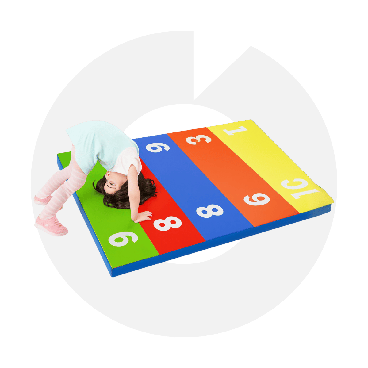 Rakamlı ve renkli çocuk jimnastik sünger yer minderi
