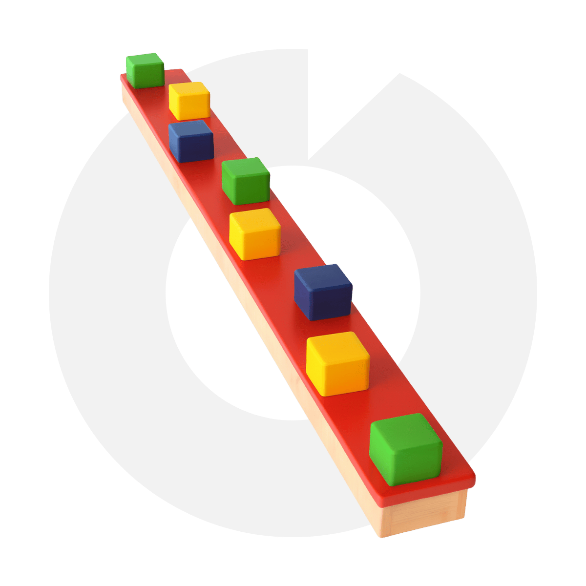 Montessori uyumlu ahşap renkli yürüyüş tahtası denge oyuncağı