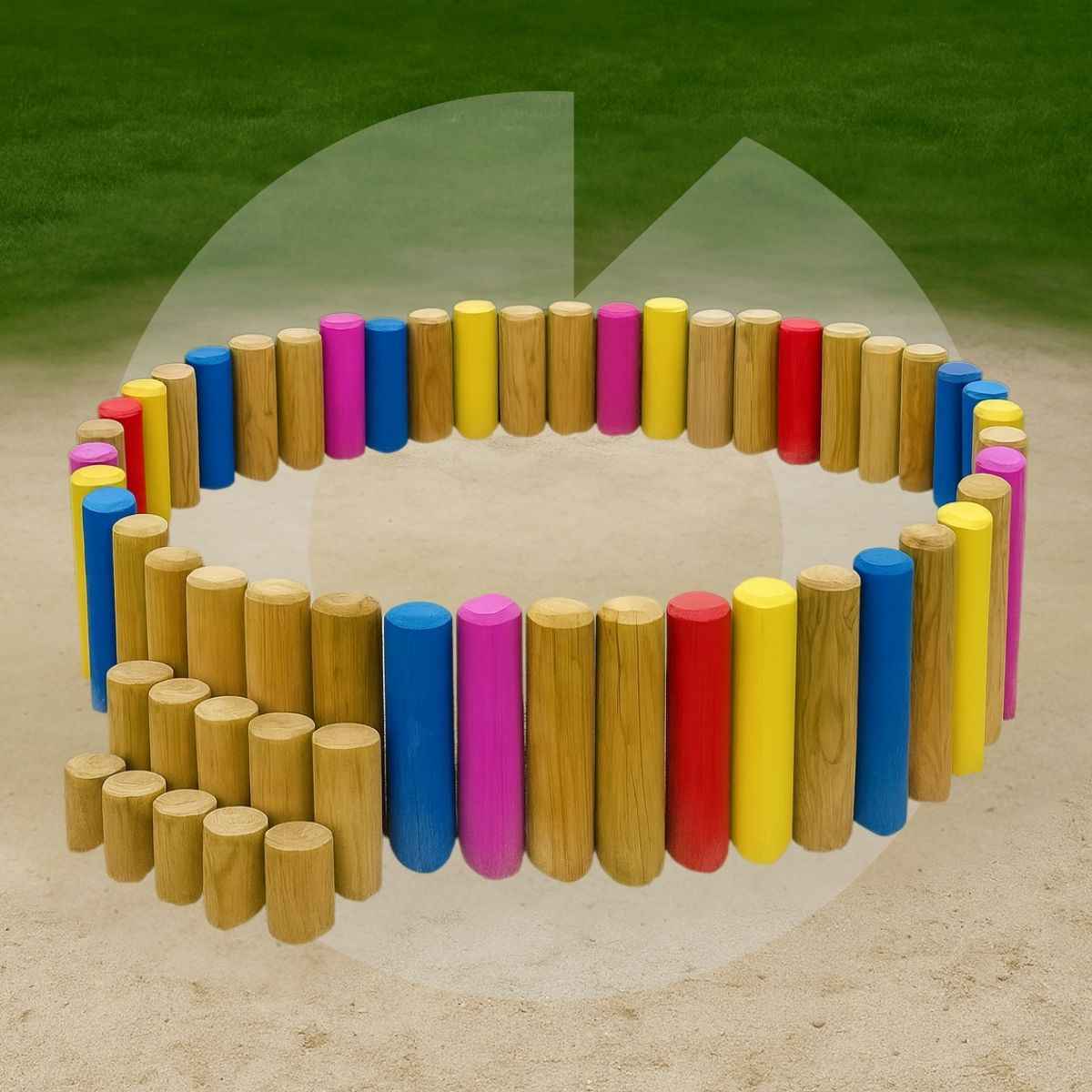 Kütük Yuvarlak Kum Havuzu