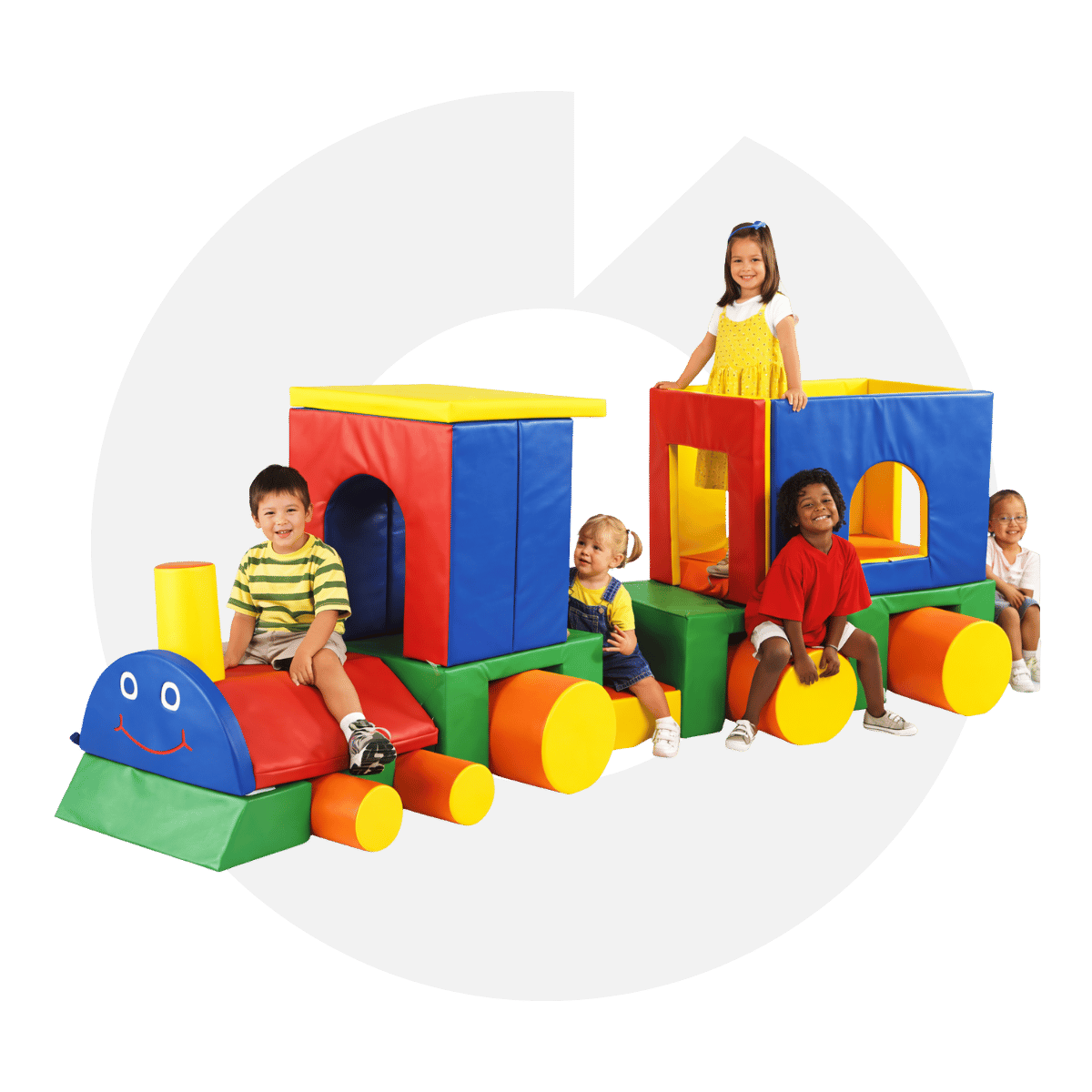 AVM ve oteller için 10 parçalık sünger oyun grubu tren modeli