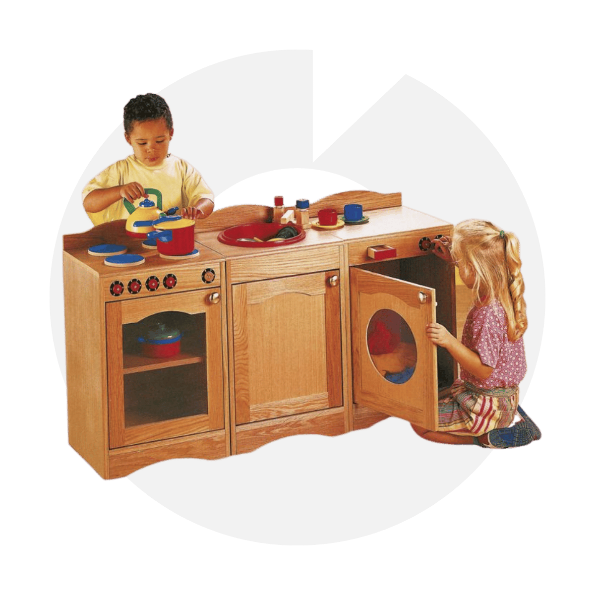 3'lü Ahşap Mutfak Seti