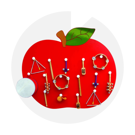 Elma Müzik Köşesi - 105x90 cm 10 Enstrümanlı Ritim Paneli