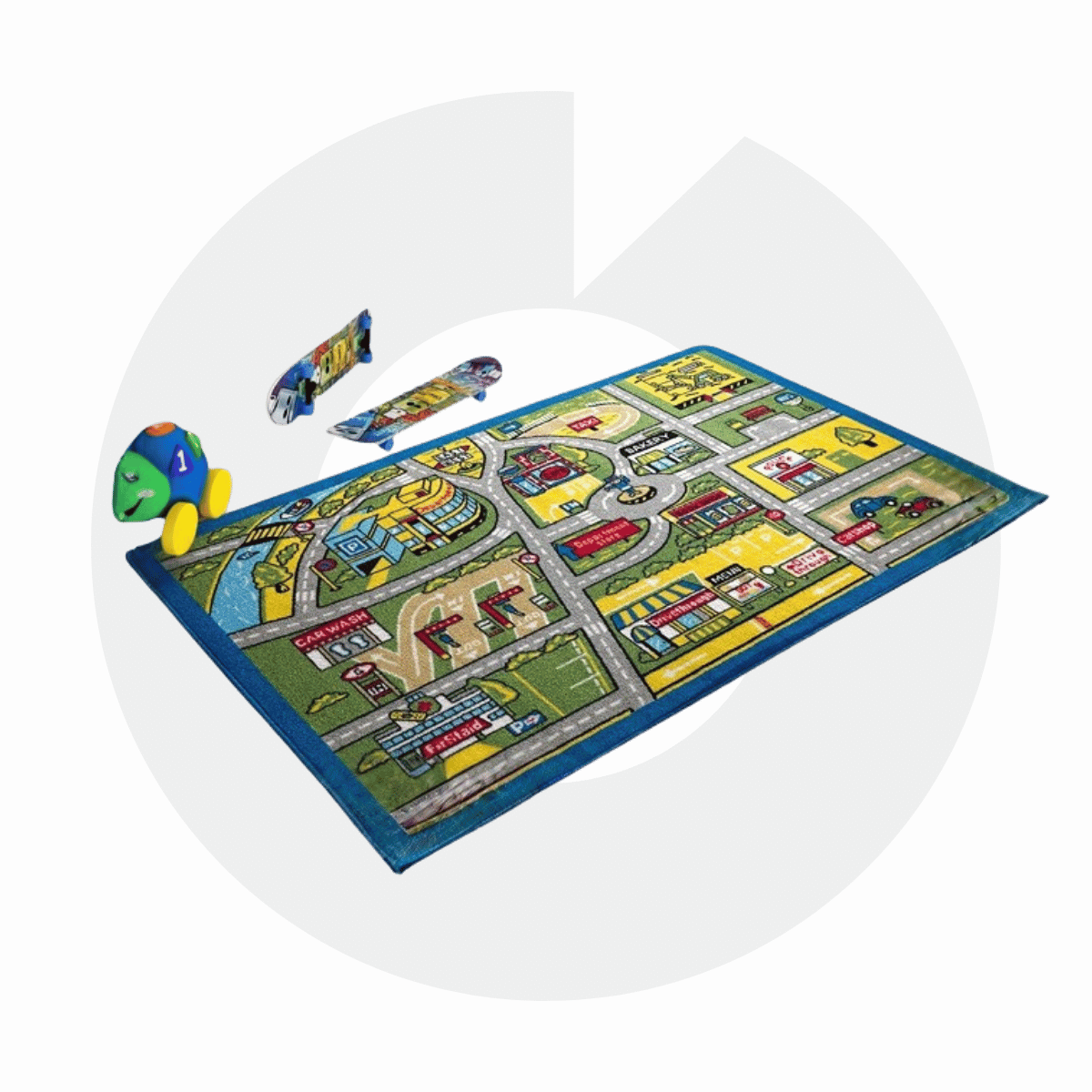 Trafik Halı 100x150 Yeşil